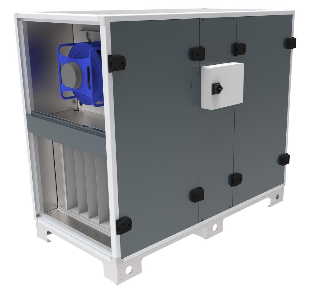 Ventilation unit with rotary heat exchanger Ventilation unit with rotary heat exchanger for commercial applications. Well-suited for both newly constructed buildings and renovation projects.
