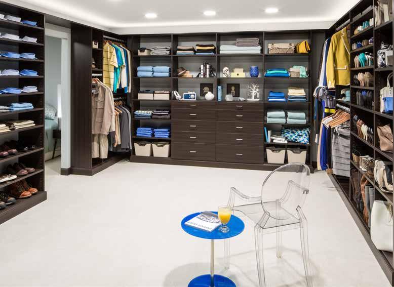 Closet: Walk-In Closet: Walk-In Sharing your closet? Designate rods, drawers, shelves, and even tilt-out laundry hampers for each of you.