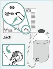 Auto Fill Option: The auto fill kit includes a bottle and tubing. The bottle may be placed below the Bravo and up to 4 feet away.