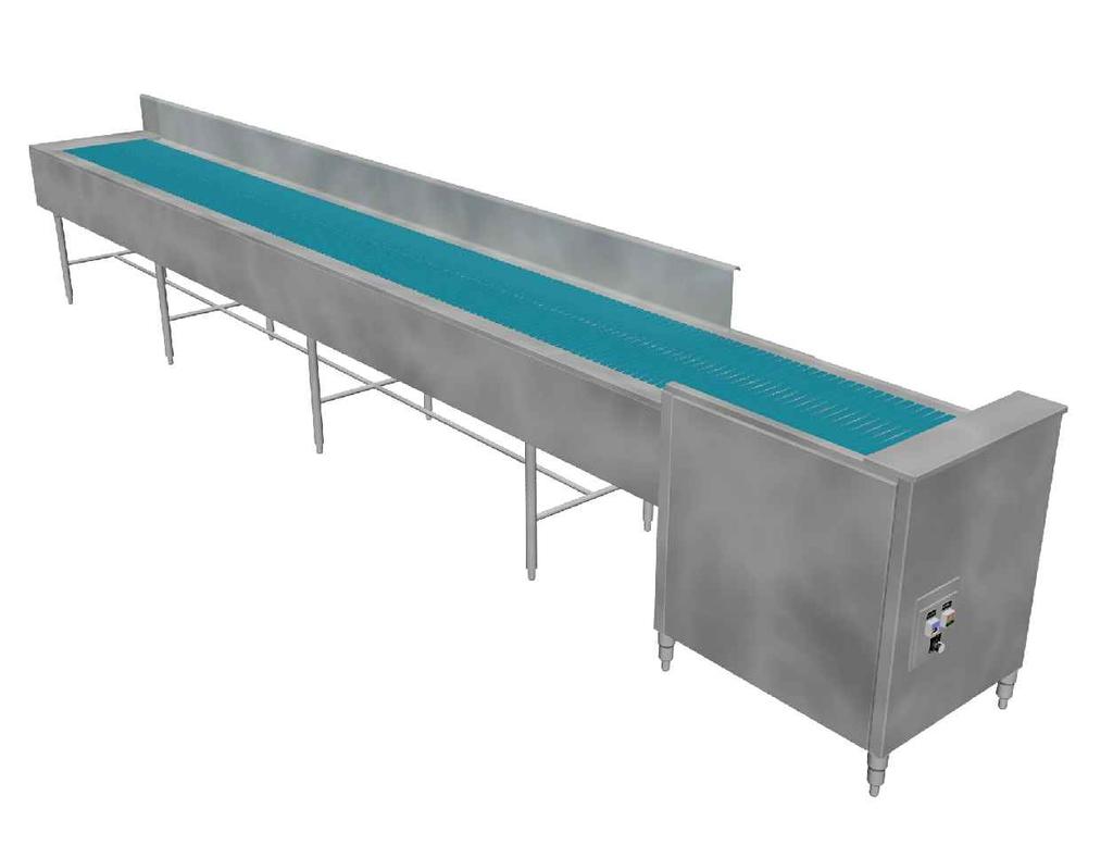 page 1 of 2 FETURES BUSING CONVEYOR BV-10-10 SERIES Saves space Dishes, cups and glasses are sorted directly onto conveyor Tableware is conveyed to loading area of dish washer.