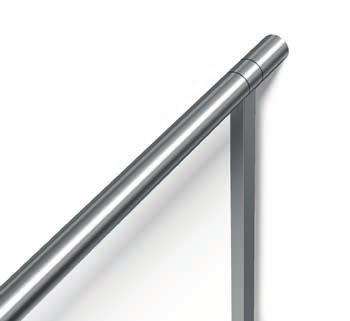 stainless steel Brushed stainless steel HR81 Self standing handrail brushed HR81R Self standing handrail
