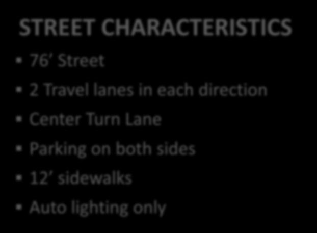 street is wide and designed for
