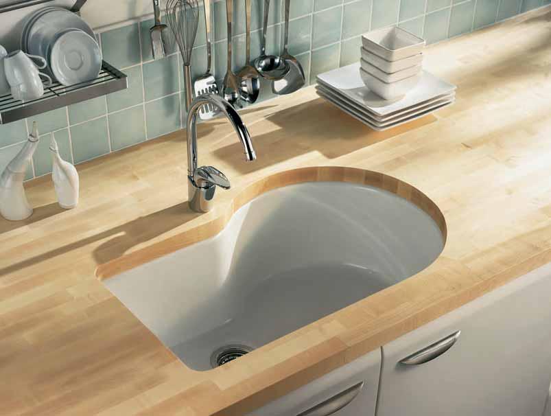 Cast Iron Sinks Charantes White Colour Attractive and uniquely styled in