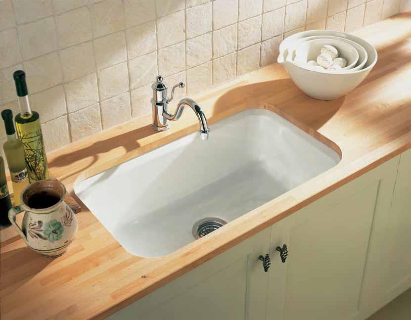 Cast Iron Sinks Bakersfield White Colour The large proportions of the
