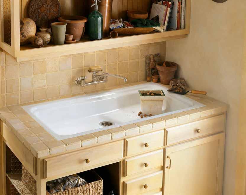 Cast Iron Sinks Oceanview White Colour Rethink the layout of your utility room