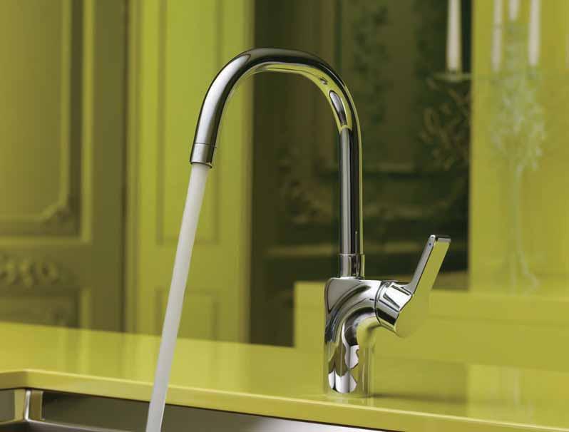 Singulier Polished Chrome Finish Elegant, sensual lines combine with graceful curves to create a serene and understated look.