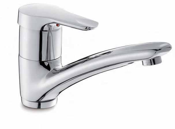 Kitchen Brassware Finish Candide Polished Chrome The compact design of the Candide kitchen mixer allows for great flexibility when installing on a smaller sized kitchen sink.