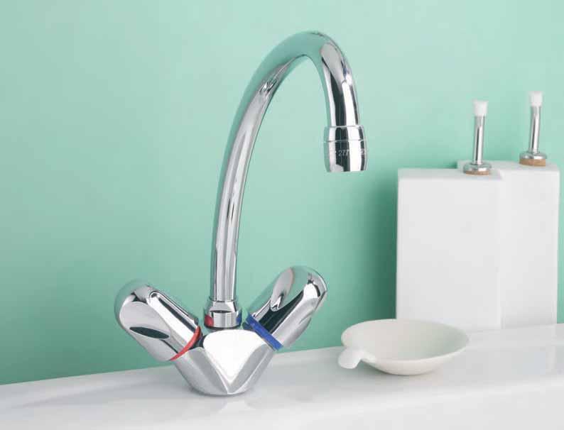 Kitchen Brassware Finish Galéo Polished Chrome An attractive yet affordable tap solution ideally suited for any modern kitchen setting.