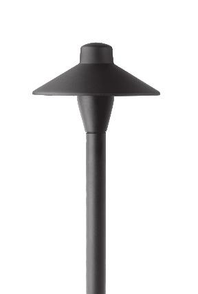 Die Cast Aluminum Shade and Post Textured Back STAKE: X-801 Heavy Duty Ground Stake LED