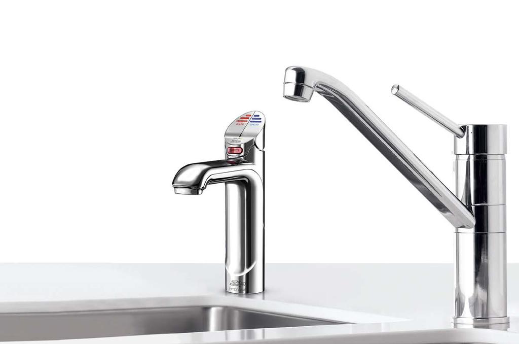 Zip HydroTap Four-In-One Boiling Chilled Filtered Instantly Hot + Cold Work Perfect for workplace kitchens that require a mixer tap and a separate Zip HydroTap in the same area.