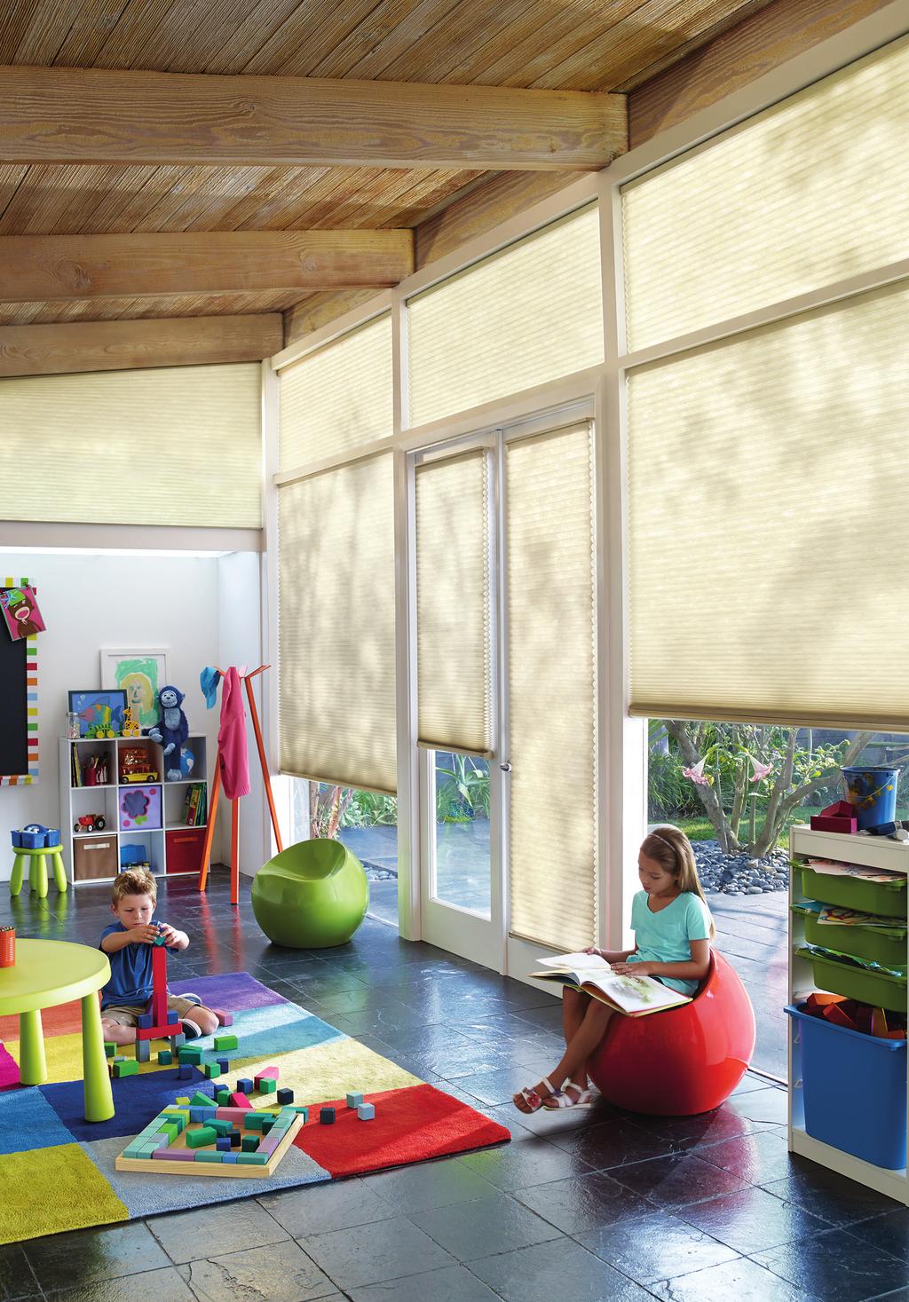 SAFETY IS EVERYBODY S BUSINESS At Hunter Douglas, we strive to design products that not only beautify windows and home décor, but also incorporate child safety features.