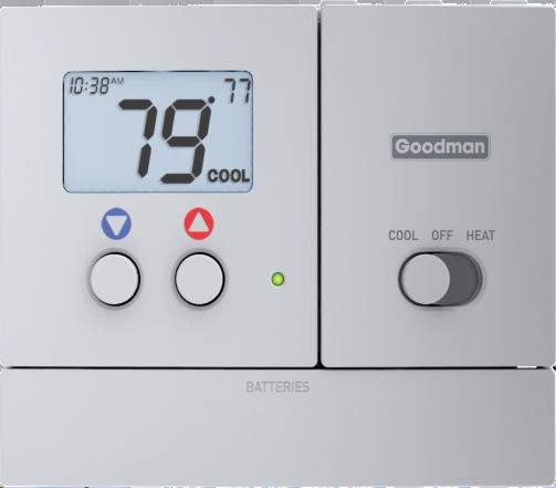 Model Air Conditioning & Heating Heat Pump 5+2 Day Programmable Digital Thermostat Control up to 2-Heat & 1-Cool Battery or System Powered