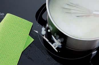 Induction cooking is particularly efficient, as no heat is lost, and it is safe because the ceramic glass stays cool.