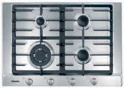 Miele Gas Cooktops CLASSIC SERIES CLASSIC SERIES CLASSIC SERIES MODEL # KM 2030 G KM 2050 G KM 360 G Front control knobs