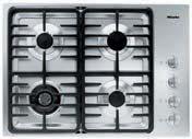 Miele Gas Cooktops MASTERCHEF SERIES MASTERCHEF SERIES MASTERCHEF SERIES MODEL # KM 3464 G KM 3465 G KM 391 G bl Front control knobs Stainless steel control knobs Width 30" / 75 cm 30"