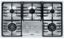 Miele Gas Cooktops MASTERCHEF SERIES MASTERCHEF SERIES MODEL # KM 3474 G KM 3475 G Front control knobs Stainless steel control knobs Width 36" / 90 cm 36" / 90 cm Grate design x-grate linear