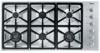 Miele Gas Cooktops CLASSIC SERIES CLASSIC SERIES MODEL # KM 3484 G KM 3485 G Front control knobs Stainless steel control knobs Width 42" / 106 cm 42" / 106 cm Grate