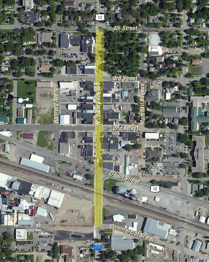 Project Purpose and Need Reconstruction of four blocks of Highway 12 and Highway 22 through downtown Litchfield from Commercial Street to 4th Street.