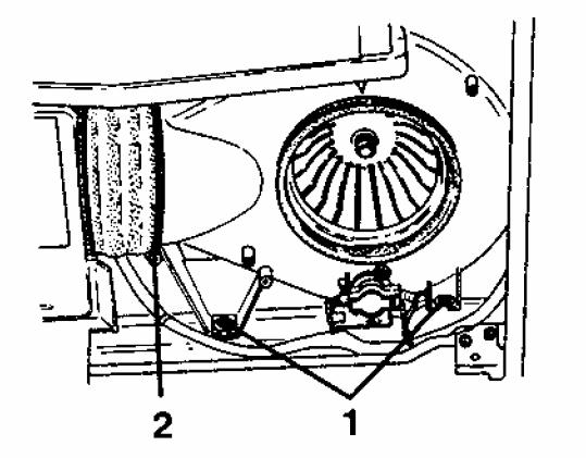 4. Use the long fixing lever, Part no. C 2627, or a long screwdriver to slacken the drive belt as in Figure 5-12 and remove it from the drive pulley. Figure 5-12: Removing the Drive Belt 5.