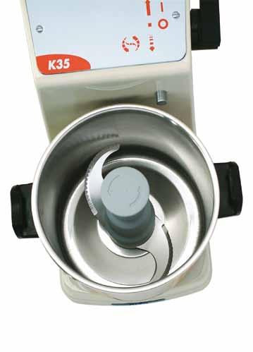 guaranteed thanks to stainless steel cutter bowl and smooth surfaces Angled blades and conical base ensure consistent mixing every time Smooth or finely toothed stainless steel