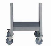 Stainless steel mobile stand (optional accessory) Automatic hopper with a capacity up to 1.