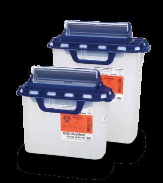 PHARMACEUTICAL BD Pharmaceutical Collectors feature a variety of lid designs and sizes to collect and dispose of unused, expired or other pharmaceutical waste (see Waste Stream Segregation on pg 4).