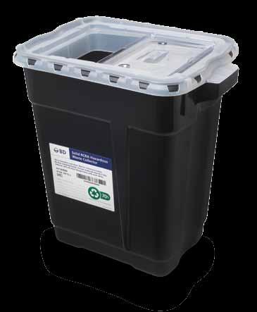 RCRA HAZARDOUS WASTE COLLECTORS non-dot Non-DOT collectors feature a variety of lid designs and sizes and come with a liquid-absorbent material inside the collector for trace waste.