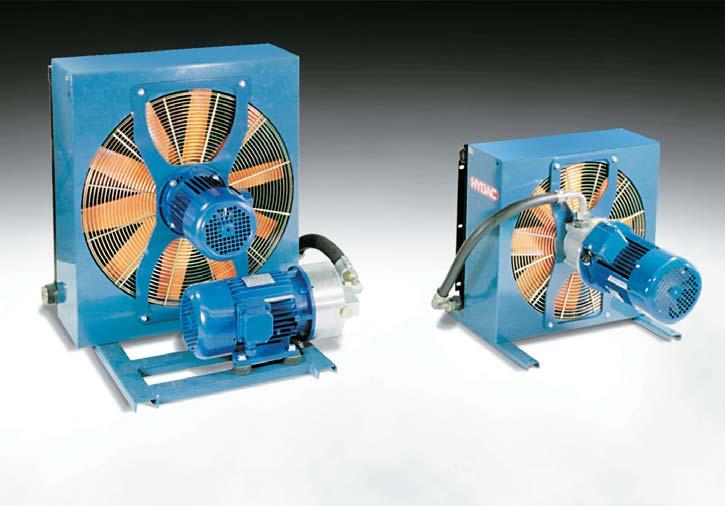 Noise levels under 70 dba Air Cooled Oil Coolers SC & OK Series SC Series SC Series The SC Series cooler design uses a large blower wheel which spins slowly to draw air through an oversized cooler.