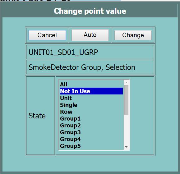Changing zone and type 1. Click zone or type value field. 2.