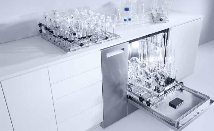 Load carriers and inserts offering improved efficiency Sample configurations Laboratory glassware, basic A 101 upper basket/open front A 150 lower basket for modules 2 x A 300 modules/laboratory