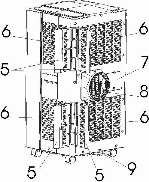 conditions, reduce temperature and ventilation setting FIG.4 PARTS Front Back FIG.5 1. Control Panel 2. Air vent 3.