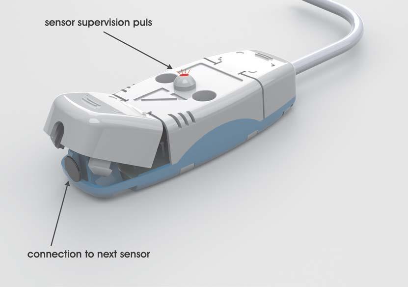 AQ 01 AQ 01 sensor - 3 sensors in one line (up to100m line) = easy wiring - Plug-in cable connector for