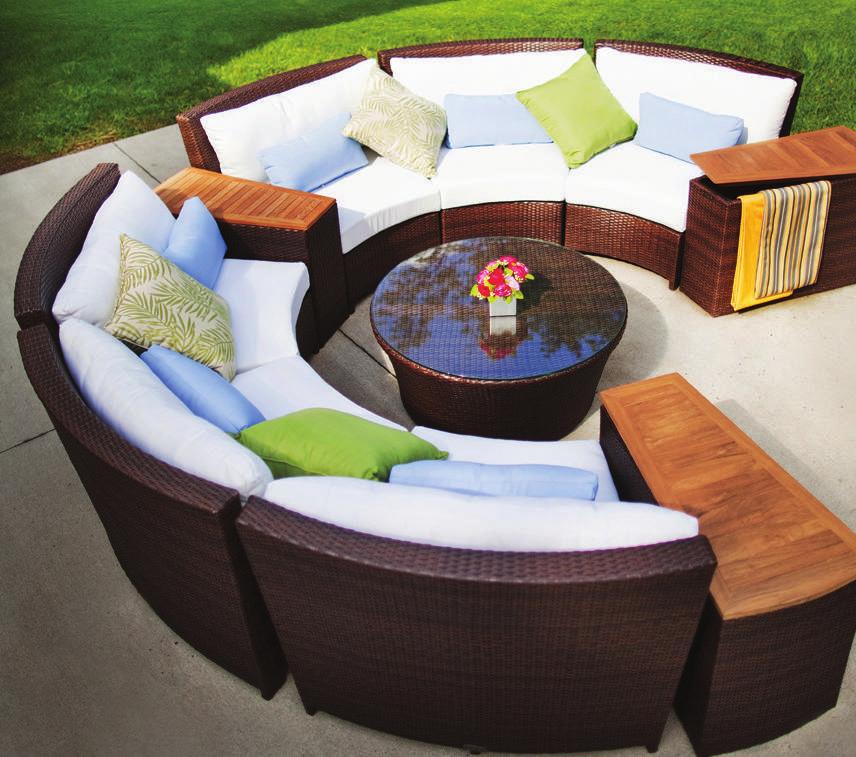 Lotus Armless Chair Lotus Coffee Table Lotus Sectional Collection This patio set is exceptionally