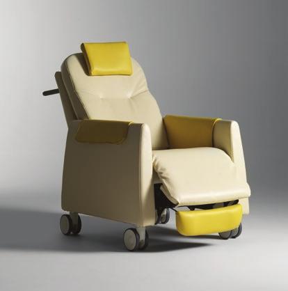 Stream-lined easy move, easy-mode porters chair solution with improved comfort and support.