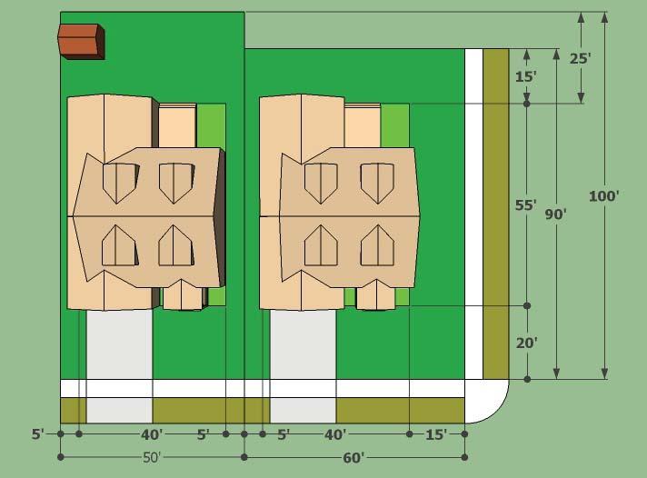 (see 15.50.020) Fences: 6 ft allowed except in front yard 1 sq ft wall sign (see 15.57) : 2 on-site spaces (see 15.55) Landscaping: Site Plan: See 15.08.