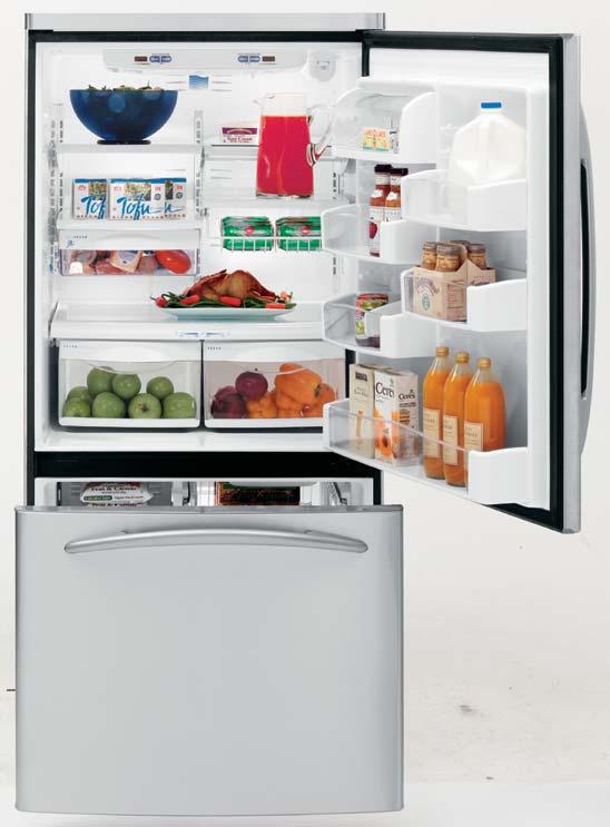 Bottom-Freezer Refrigerators PDW22SHR GE Profile Arctica 22.2 cu. ft.