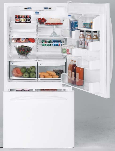 Bottom-Freezer Refrigerators PDS22SCR GE Profile Arctica 22.2 cu. ft.