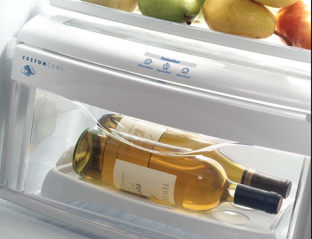 In the freshfood compartment, slide-out shelves simplify loading and unloading.