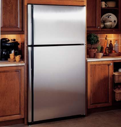 GE Profile CustomStyle Top-Freezers An impressive design statement, without standing out. If you want a built-in look, but can t afford the built-in expense, here s a fitting solution.