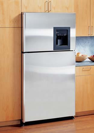 Others extend up to 31" from wall GE Profile CustomStyle extends 26" from wall 31" 26" Saves nearly 5" Installed-trim top-freezer models Designed for today s discriminating consumers.