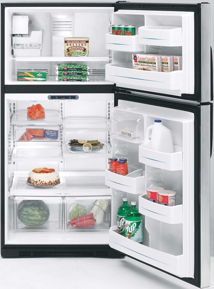 Top-Freezer Refrigerators GTS22WCP GE 21.7 cu. ft.