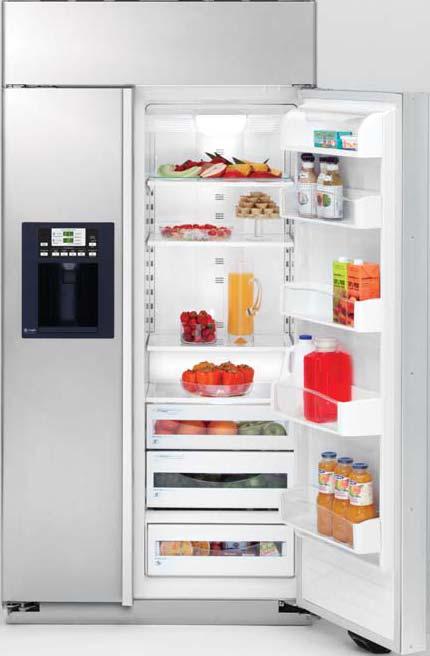 Built-In Side-By-Side Refrigerators PSB42LSR GE Profile Arctica 25.2 cu. ft.