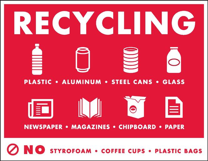 We re the ﬁrst to admit that recycling can be confusing! Create signage for your house that is posted on or above bins to guide house members on what can and cannot be recycled.