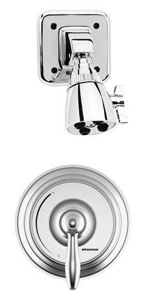 COMMERCIAL SHOWERING SENTINELPRO SHOWER COMBINATION Includes SM-5400 thermostatic pressure balance diverter valve Features S-2272-E2 shower head With tub spout, shower arm & flange SM-5430 SM-5410