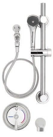 SM-3090-ADA VERSATILE ADA SHOWER COMBINATION Includes SM-3400 pressure balance diverter valve Features VS-1001-ADA-PC shower system With 24-inch ADA slide bar and 69-inch