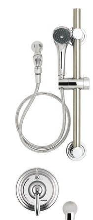 SM-5090-ADA VERSATILE ADA SHOWER COMBINATION Includes SM-5400 thermostatic pressure balance diverter valve Features VS-1001-ADA-PC shower system With 24-inch ADA slide bar and