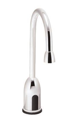 SENSORFLO FAUCETS SENSORFLO GOOSENECK AC S-9200-CA-E Gooseneck faucet Low battery warning light 120-second timeout feature Solenoid with built-in filter 0.