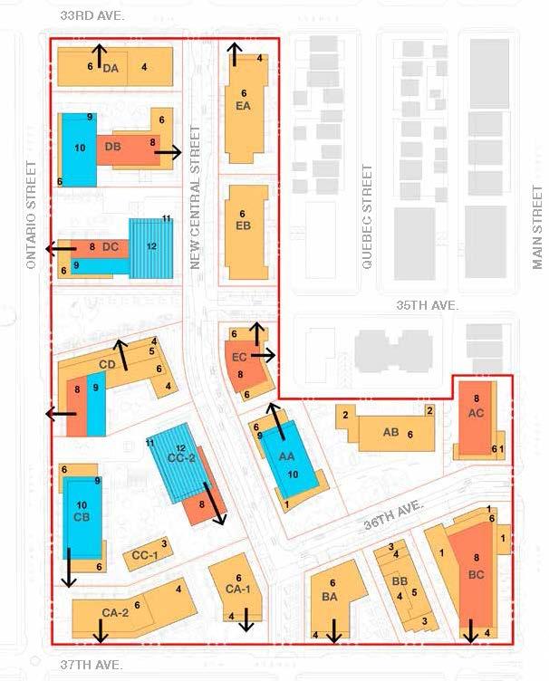 CD-1 Rezoning: 155 East 37th Avenue (Little Mountain) RTS 11457 12 The overall maximum height of development is set at 12 storeys or 120 ft.