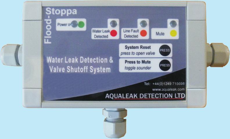FloodStoppa II Water Leak Detection Single-zone Alarms The FloodStoppa II leak detection system minimises the risk of flooding should a water leak occur.