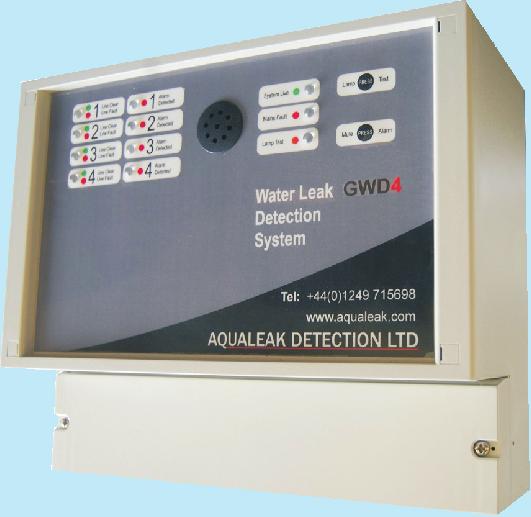 On detection of a water leak the panel will output an audible alarm and illuminate an LED to show which zone the leak The GWD units are available in three cabinet sizes: 1 to 8, 1 to 16 and 1 to 32